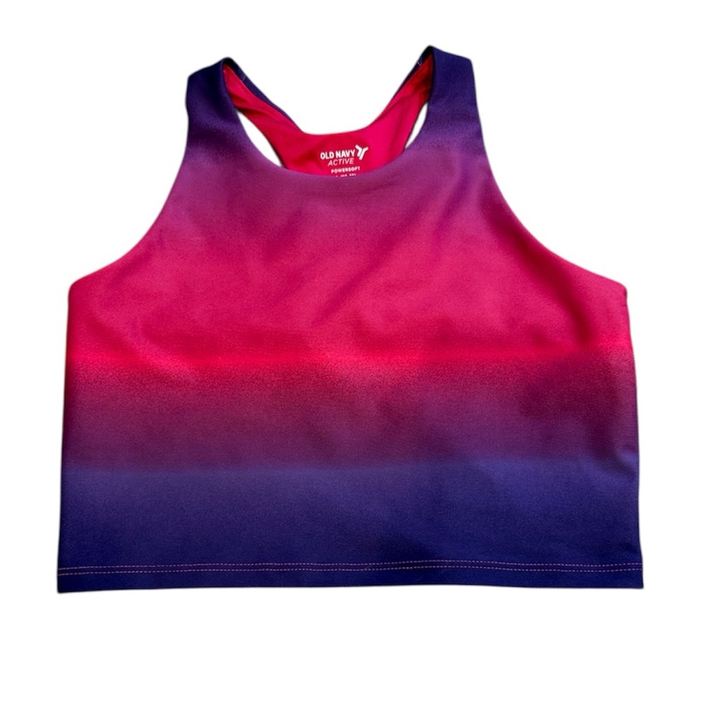 3/$10 ☀️ Old Navy | EUC Ombre Athletic Powersoft Crop Top for Girls
